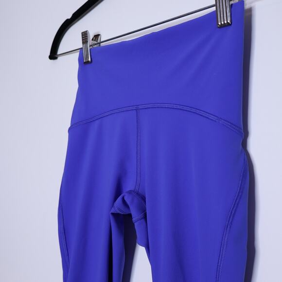 LULULEMON Train Times 7/8 Pant 25" Blazer Blue Mesh Training Active Women's 2 - Picture 3 of 9